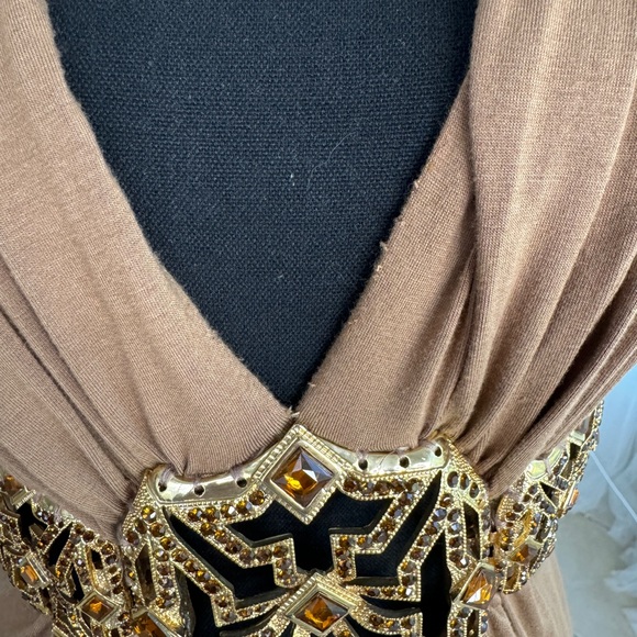 Sky Brand Cognac embellished top size small - Picture 2 of 8